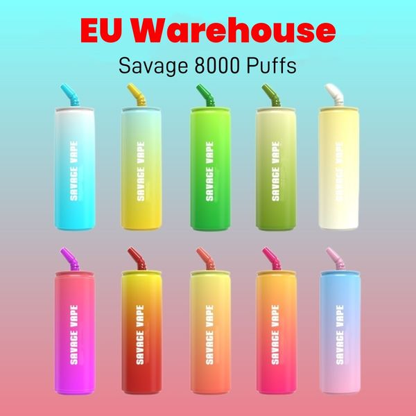 EU ENTRACEMENT SAVAGE PUFFS 20 ML PUFF 8000 9000 VAPERS VAPES DISPOSTS E Cigarette en gros 10 FLAVOR