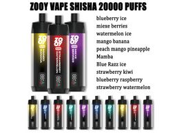 EU Warehouse Vape Zooy Vape 20K Puffs Shisha Vape Puffs 20K Wegwerp 20000puff wegwerp vape pen voorgevuld 29 ml 650 mAh 20k puff vaper desechables snelle levering