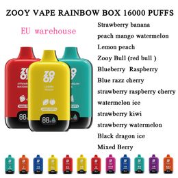 Almacén de la UE zooy vape rainbow box puff 16000 Original savage vape 15k 10k 12k vapes puff desechable 15000 vape puff zooy bar 16000 inhalaciones