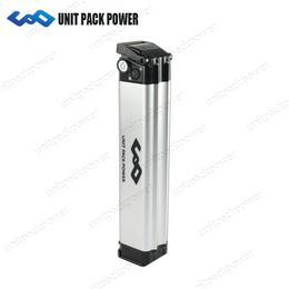 EUA UE Nenhum Imposto Prata style peixe 36 v 10ah vélo électrique batterie ebike batterie de lithium avec bms 20A et 2A chargeur