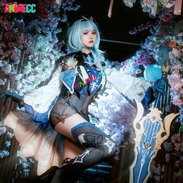 Eula Genshin Impact-Peluca de Cosplay, juego de Anime, mono Sexy, disfraz de Halloween para mujeres y niñas, cosplay XS-XXL