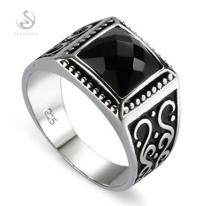 Eulonvan Grote Engagement Wedding Zwart 925 Sterling Zilveren Ringen Voor Mannen Anel Sieraden Accessoires S3809 Maat 6 7 8 9 10 11 12 13 240322