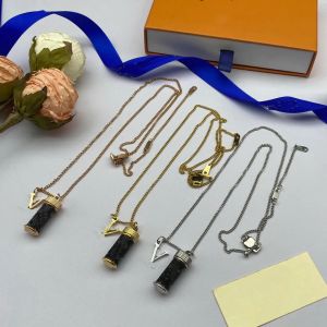 Euraméricain ins hip-hop personnalité cuir parfumé bouteille d'eau pendentif collier clavicule chaîne collier hommes et femmes Couple bijoux cadeau HLVN1 --03