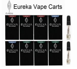 Eureka Chariots en verre Atomiseurs Bobine en céramique Cartouches de sauce premium 0,8 ml 1 ml Fil 510 vide avec emballage