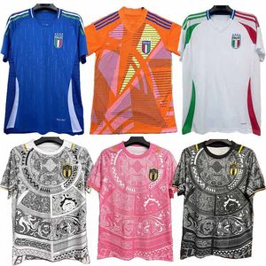 2024 Italië Soccer Jerseys Italia Verratti Chiesa Maglie Barella Bonucci Concept Special Pre Match Training Jersey Uniform Camisetas voetbal Topshirt