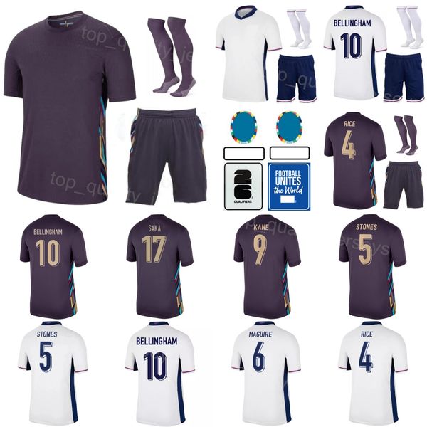 Euro Cup 2024 2025 Soccer 4 Declan Rice Jerseys 3 Ben Chilwell 9 Harry Kane 7 Phil Foden 17 Ivan Toney 10 Jude Bellingham Ezri Konsa Kits de chemise de football National Yingguo