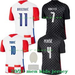 Euro Cup Modric 2021 Nationale Team Soccer Jersey Mandzukic Home Away Perisic Rakitic SRNA Kovacic Rebic Child Football Shirts Adult Men Kids Kit