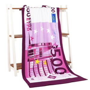 Euro Money Toalla de baño Microfibra Impresión Actividad Toalla de playa Cabello Agua súper suave 70 * 140 cm, diseño suave 20, dropshipping