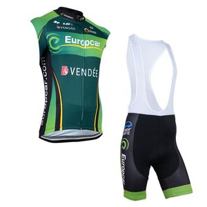 Europcra Team Fietsen Mouwloos Jersey Vest Bib Short Sets Mens Zomer Fietskleding Ropa Ciclismo Ademend MTB U71940