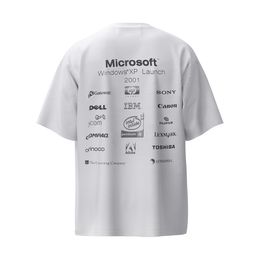 Europe 24ss logiciel de système informatique imprimer grande taille t-shirt hommes t-shirt printemps été femmes rue skateboard décontracté coton t-shirt 0313