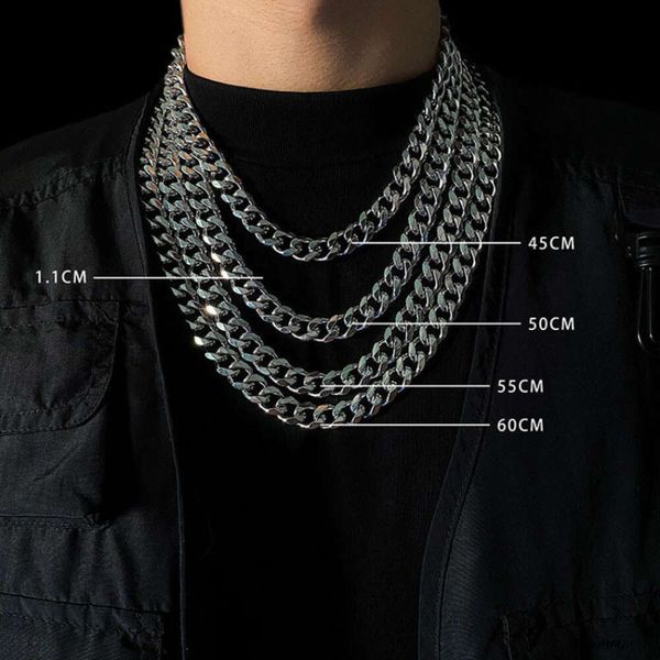 Europa América Cuba para hombres y mujeres Hip Hop Collar de cadena de clavícula de acero inoxidable