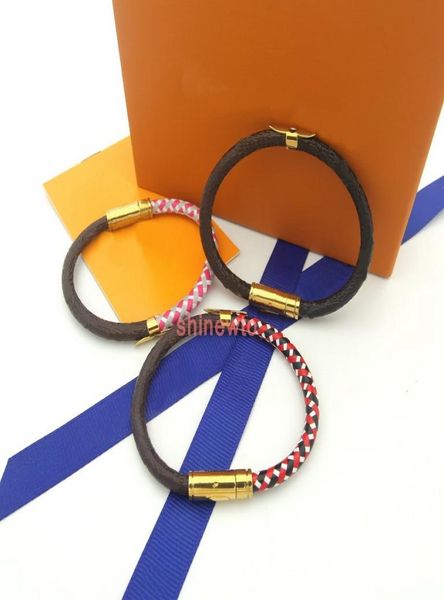 Europe Amérique Designer Bracelets Hommes Lady Femmes Ronde Imprimer Fleur Deux Colorways Design Cuir Quotidien Évasion Confidentielle Bracele5686660
