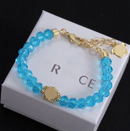 América diseñador de diseñador de cristal de la cadena de cuentas de concesiones pulseras de lujo pulsera de lujo mujeres hombres pulsera de joyas amantes de la boda del regalo al por mayor