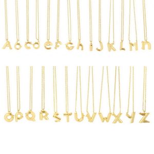 Europa América Conjuntos de joyería de moda Lady Womens Gold-color Metal Grabado V Iniciales 26 Letras Alfabeto Colgantes Collar Pulsera Letra N-Z