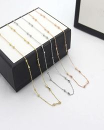 Европа и Америка, модные женские ожерелья из титановой стали 316L, бамбуковый сегмент с буквой G, 18-каратное золото с покрытием, 3 цвета9551027