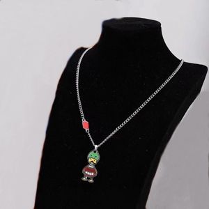 Europa Amerika Mode Nieuwe Stijl Mannen Dame Vrouwen Zilverkleurige Metalen Ketting Ketting met Gegraveerde V initialen Emaille Duck Tiger Hanger MP3231 MP3230 SATURN2012