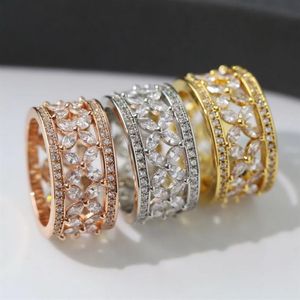 Europa Amerika Mode Stijl Dame Vrouwen Messing Gegraveerde T Brief 18K Vergulde Hol Marquise Diamanten Ring Ringen maat US6-U223B