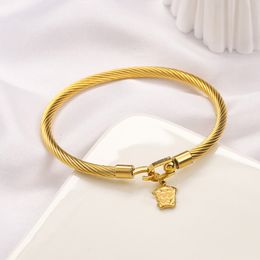 Europa Amerika Gift Gold armbanden Bangle Luxe designer sieraden 18K GOUD GODE RAAMLOSS STAAL HUWEL LEVENS Geschenkt Moord Barmhandels Groothandel