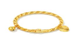 Europa en Amerika Baby Lovely Bangles Yellow Gold Pells Baby Bracelet Bangles For Babies Kids Leuk cadeau8138616