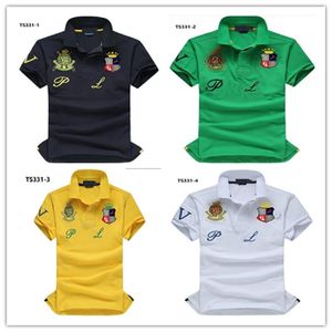 Europe et Amérique Marque Hommes Polos D'été Chemise 100% Coton À Manches Courtes D'affaires Décontracté Grand Polos Cou Brodé T-shirt S-5XL