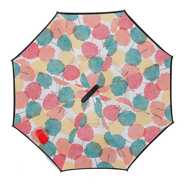 Europe et Amérique Creative Vinyl Main Libre Voiture Parapluie Inversé 8-Bone Protection Solaire Pare-Soleil Parapluie Inverse Parapluie Mode