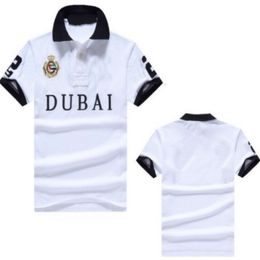 Europa en Amerika DUBAI Poloshirt met korte mouwen heren T-shirt stadsversie 100% katoen borduurwerk heren S-5XL