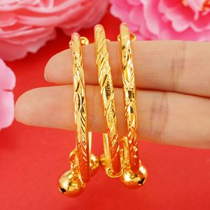 Europe et Amérique Hotsale Unisexe Baby Bracles 24k Bracelet plaqué Gol Yellow Bracelet pour enfants Enfants Nice cadeau