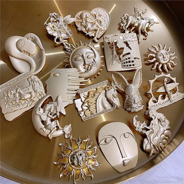 Europe et Amérique Hotsale Vintage Femmes Broches Broches Plaqué Or Jaune Broches Broches pour Fête De Mariage Joli Cadeau pour Les Amis