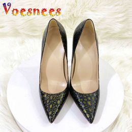 Europe et Amérique Style 8cm STILETTO pompes de nuit Splake Sket Skin imprimé High Talons Fashion Eming Party Chaussures pour femmes