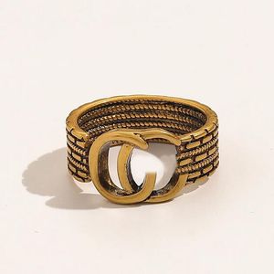 Europa en Amerika Stijl Designer Ringen Vrouwen Liefde Charms Bruiloft Benodigdheden Oud Vergulde Koperen Vinger Verstelbare Ring Luxe Accessoires