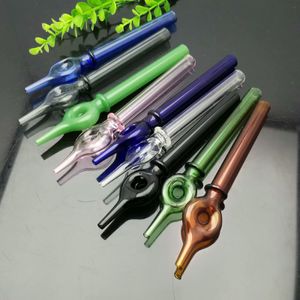 Europa en americaglass pipe bubbler roken pijp water bong single wiel kleur langwerpige glazen mondstuk