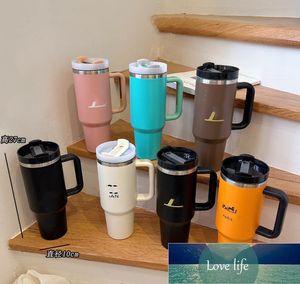 Europe et États-Unis tasse de voiture tasse de lingots de glace en acier inoxydable isolation sous vide tasse froide poignée de voiture tasse thermos Qualité