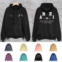 Ontwerper bot wit bot crack letter bedrukte meerkleurige hoodie met lange mouwen straat losse puur katoenen hoodie mannen en vrouwen hetzelfde