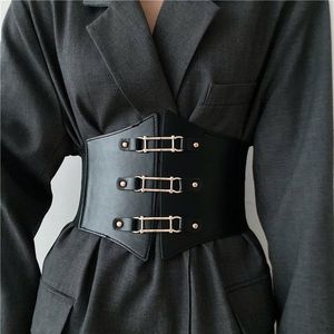 Ceinture large élastique simple pour femmes, mode européenne et américaine, sangle de taille rétro, ceinture décorative pour jupe de chemise