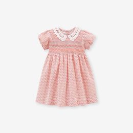 Europa en de Verenigde Staten Girls Dress Hit Girls Rok Zomer Korte mouw Princess -jurk