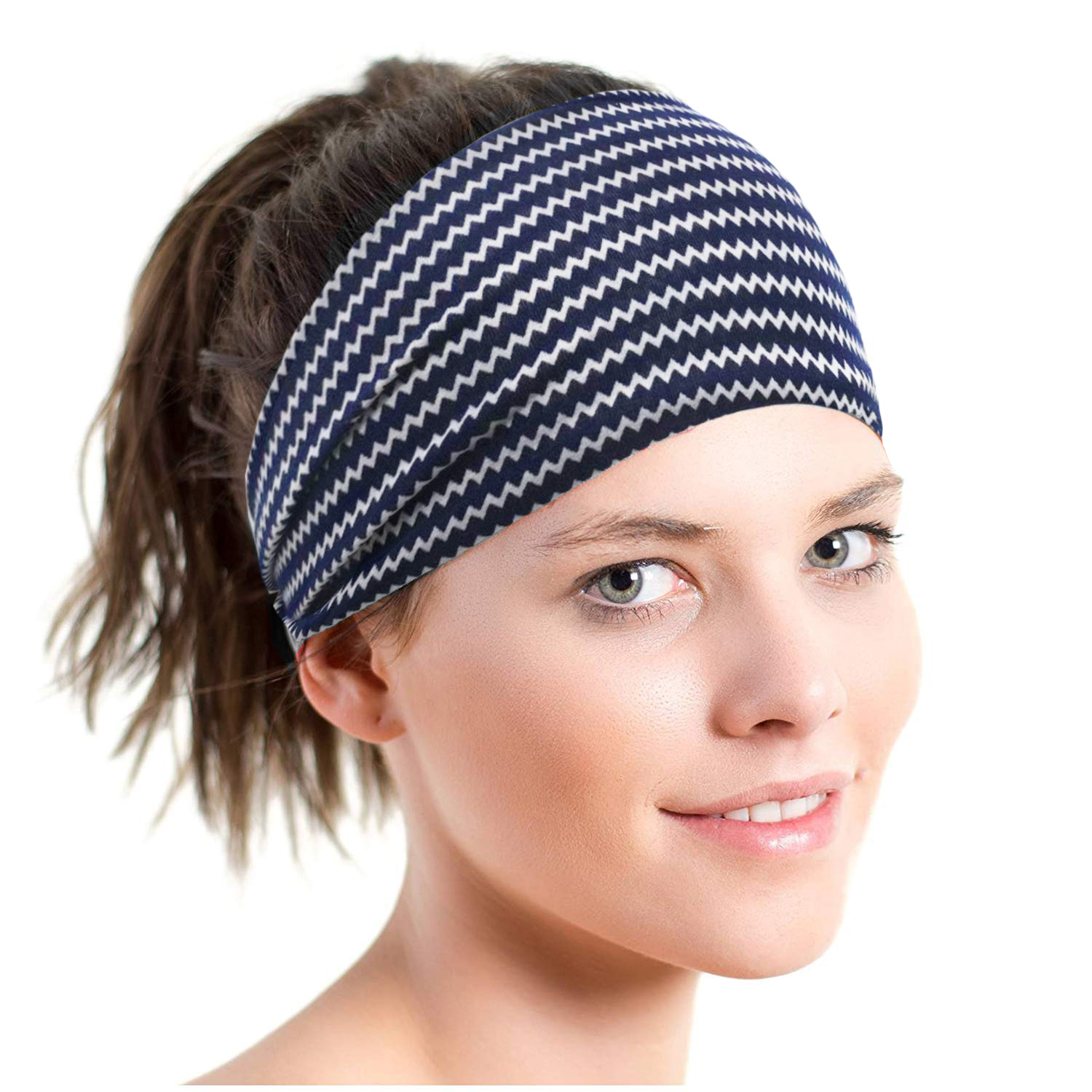Europe and the United States new printed sports headband yoga hair band sweat band anti-perspirant ladies wide-band turban