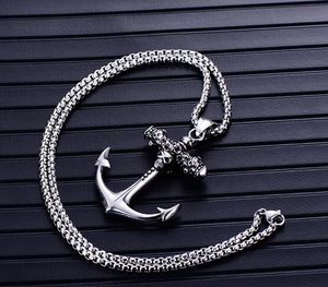 livraison gratuite en Europe et aux États-Unis en acier inoxydable Pendentif Retro Personnalité en acier titane bijoux pirate navire