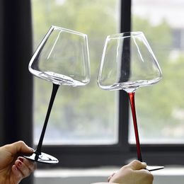 Europa Bourgondië Wijnglazen Grote Buik Huishoudelijke Waterfles Nordic Luxe Kristalglas Rode Stok Beker Drinken 240115