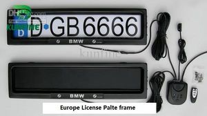 Cadre de plaque d'immatriculation de voiture européenne avec plaque de couverture d'immatriculation de télécommande