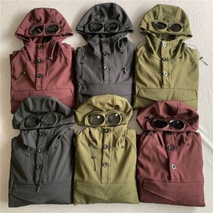 Europa Designer Men Two Lens Hoodies Mixed kleding geverfde Shell Trek over goggle jas Outdoor Casual Coat Sports Interchange jas kleding