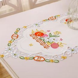 Europe Elegant Elegant Egg Art Art Broidery Lit Table Runner Flag Flag Cabinet Couvre-Nappe en dentelle Décor de fête de cuisine