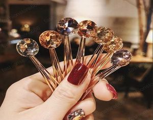 Europe Fashion Jewelry Crystal Barrette Coilpin Hair Clip Bobby Pin Barrette Hair Accessoires 2pcSset947669