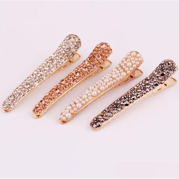 Bijoux de mode européenne femmes strass épingle à cheveux pince à cheveux Dukbill denté épingle à cheveux dame Barrette livraison directe Dh6E0