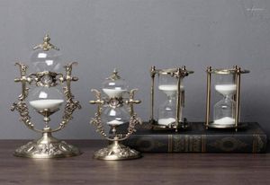 Europa Hourglass Timer 1530 Min Clock Sand Metalglass Decoratieve zand zandkoerel Timer voor bureaudecoratie A06319608483