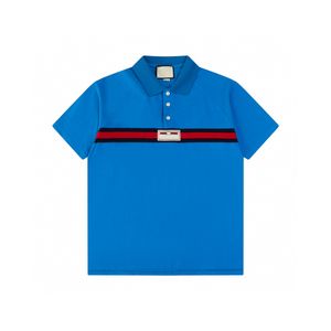 Europa Italië Klassieke Gestreepte Patchwork Polo T-shirt High Street Korte Mouw Tee Paar Vrouwen Mannen Mode Streetwear T-shirts 24ss 0124