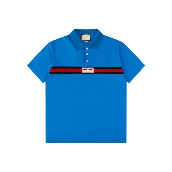 Europa Italië Klassieke Gestreepte Patchwork Polo T-shirt High Street Korte Mouw Tee Paar Vrouwen Mannen Mode Streetwear T-shirts 24ss 0124