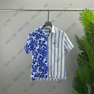 Europa Italië heren t-shirts Lente Zomer Mannen Hawaii Strand Casual Shirt Cool Hiphop Korte Mouw streep Print Designer t-shirt Tee