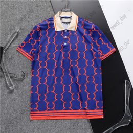 Europe Hommes Polos été Hommes designer T-shirt classique lettre imprimé polos revers patchwork manches courtes t-shirts XXXL 3XL