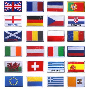 Europe slovaquie croatie roumanie suisse espagne France pays de galles belgique russie pays-bas pologne drapeau du Vatican patchs de broderie