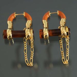 Europa topkwaliteit Amber Green Designer merk oorbellen vrouwen sieraden feestgift -cadeau trend